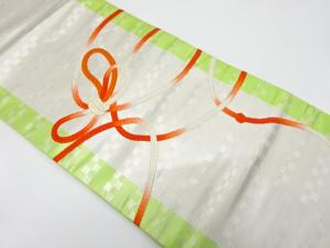 組紐模様　刺繍　名古屋帯